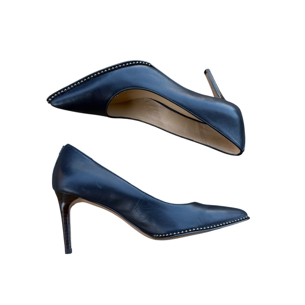 Coach Vonna Navy Blue Pointed Toe Pumps Size 6.5 - Picture 4 of 9